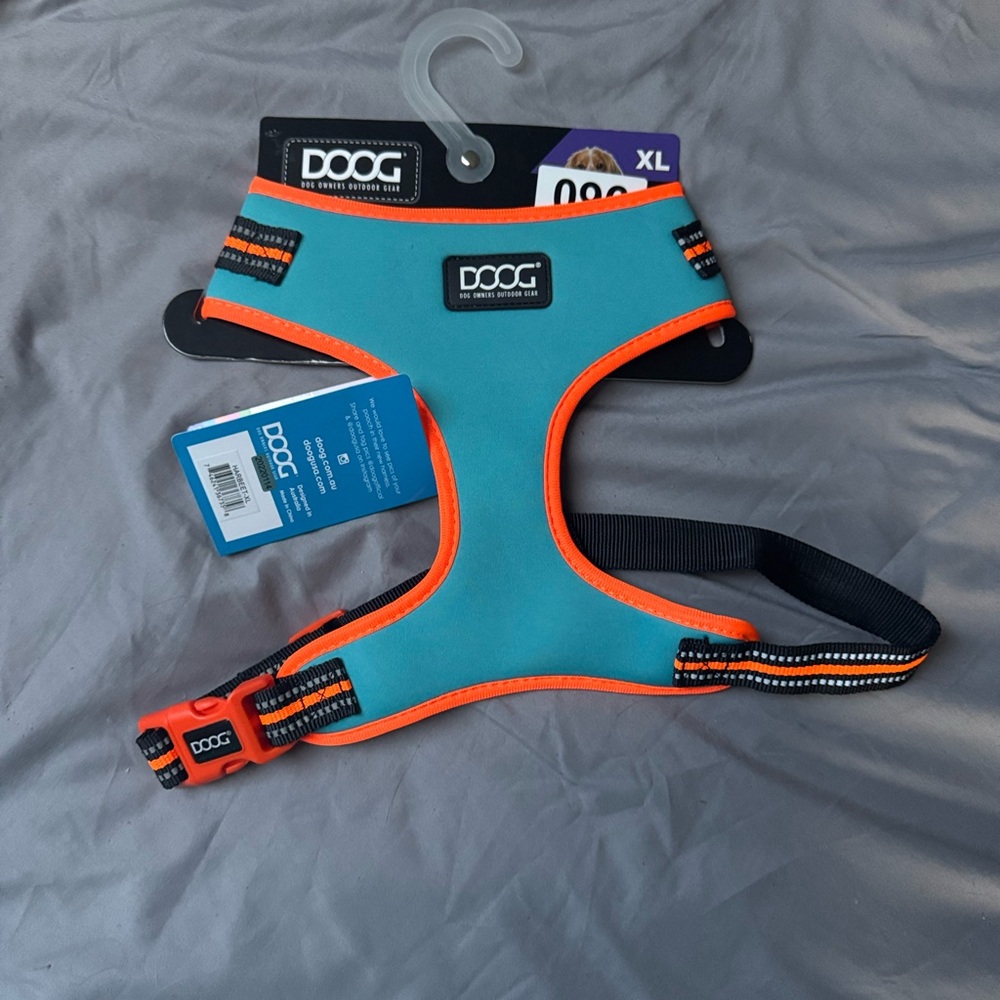 NWT DOOG Blue and Orange Dog Harness